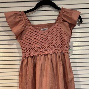 Speechless Big Girls Cotton Crochet Babydoll Dress